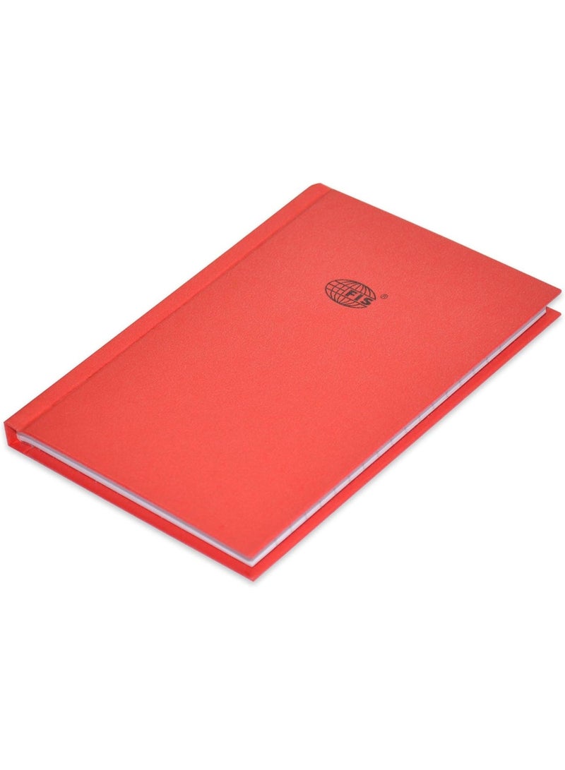 FIS 5-Piece Neon Hard Cover Note Book, 100 Sheets, Single Line, A6 Size, Red Colour - FSNBA6N250 - Image 2